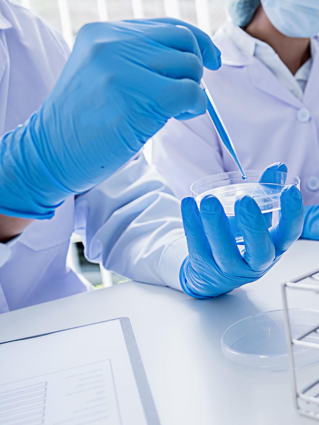 Researchers in a lab with equipment