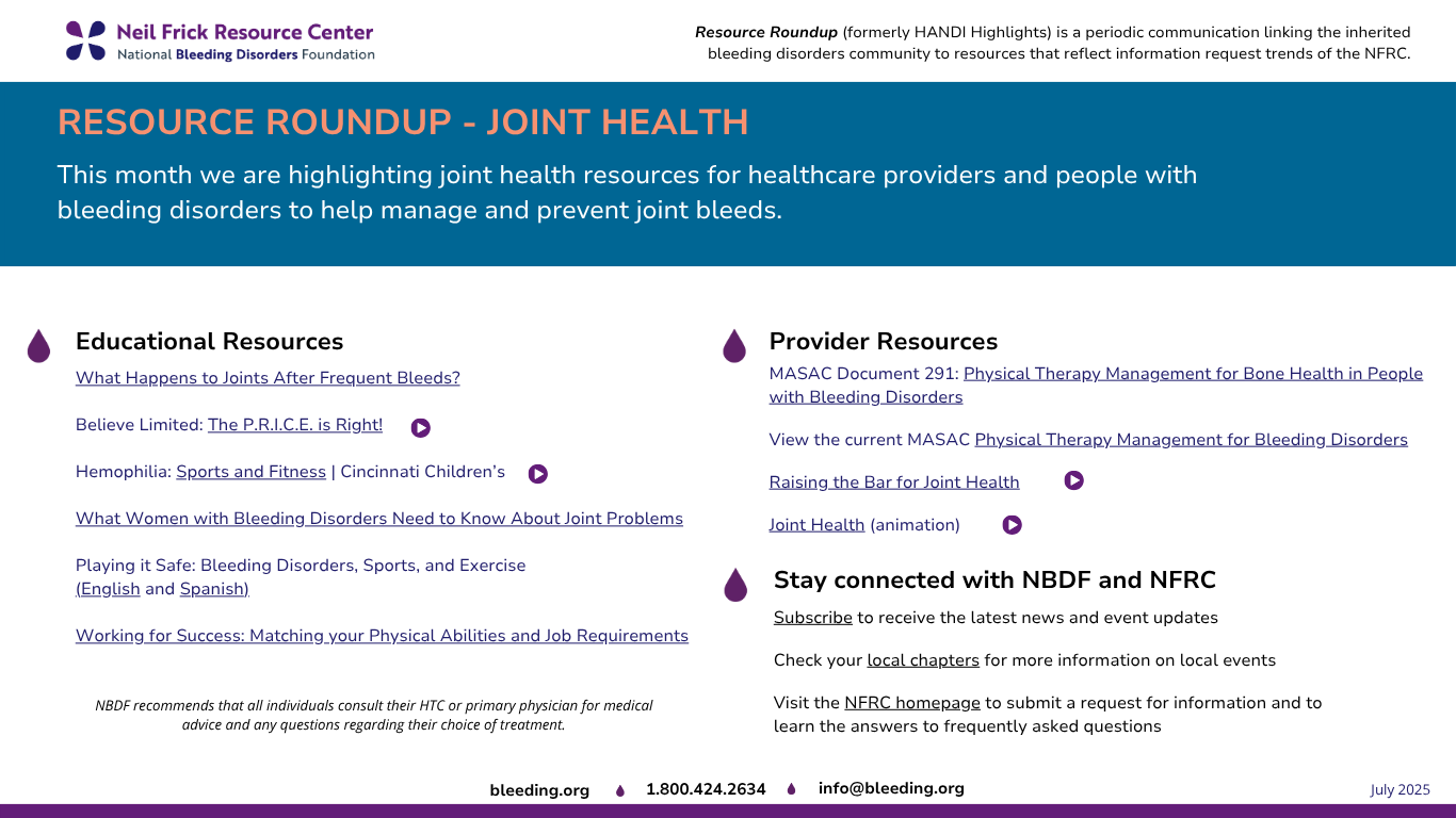 Resource Roundup – Joint Health