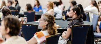 Women learning in an educational session