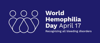 World Hemophilia Day 2025 Graphic in Blue