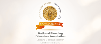 A gold metal surrounded by text that says Patient First Prix Galient Award