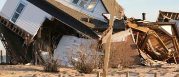 A home destroyed by a hurricane