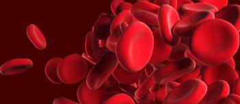 Flowing red blood cells