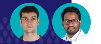 Headshots of the two fellowship awardees