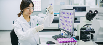 Asian Woman Scientist in Lab