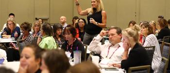 Woman speaking at the Bleeding DIsorders Conference