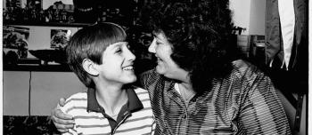 Photograph of son and mother, Ryan and Jeanne White-Ginder
