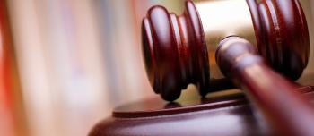Judge's gavel on the table