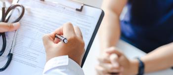 Doctor asking questions to patient about care