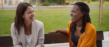 Women Chatting Outdoors