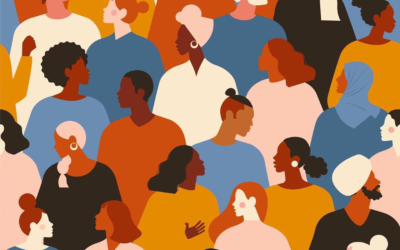 An illustration of a diverse group ofpeople