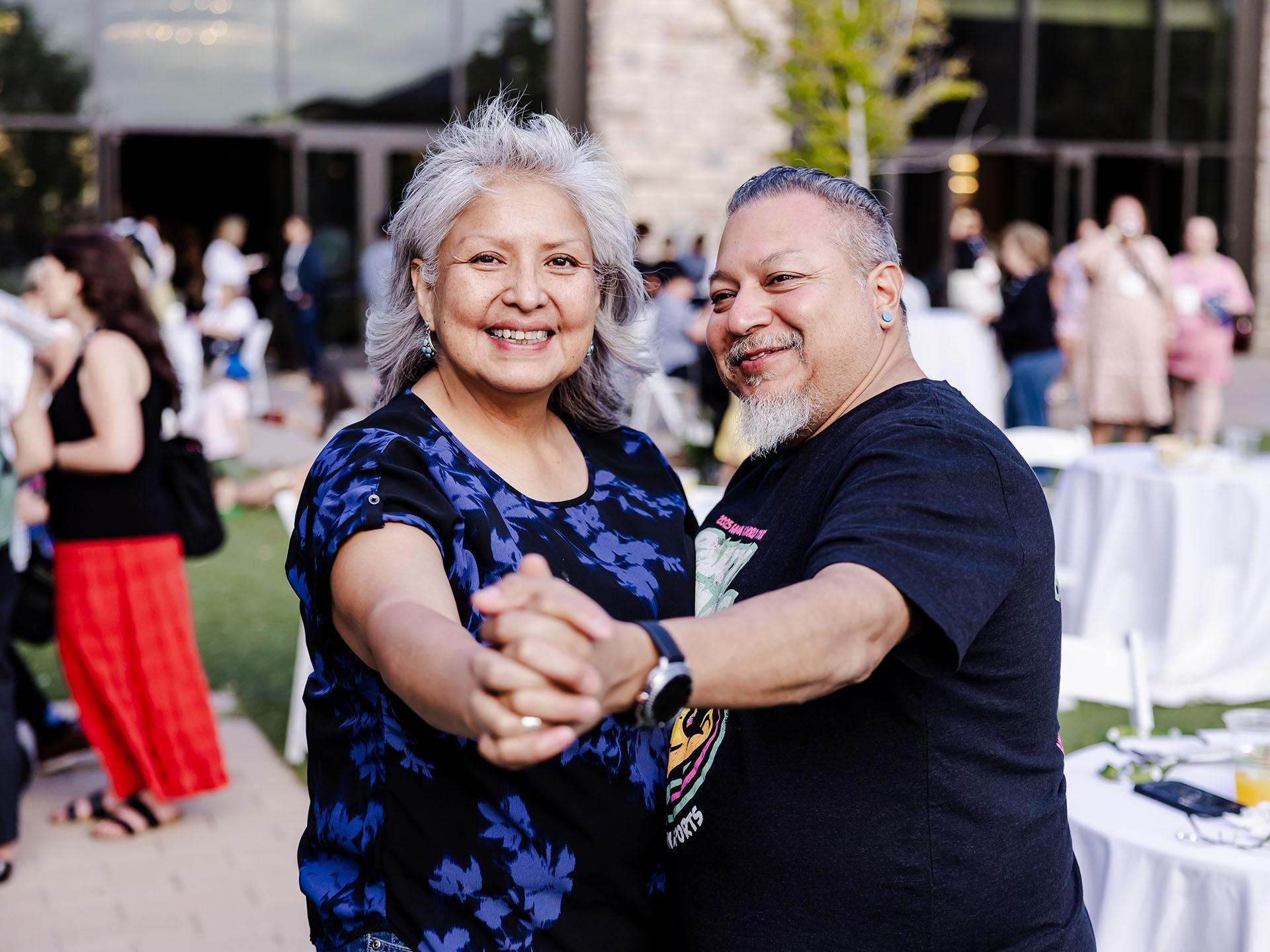 Two people dancing at final night