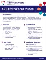 Considerations for Epistaxis