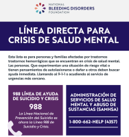 Líneas directas de salud mental