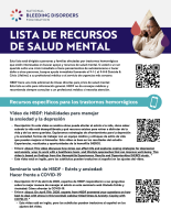 Lista de recursos de salud mental