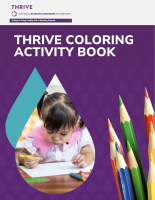 Child using colored pencils and crayons