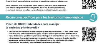 Lista de recursos de salud mental